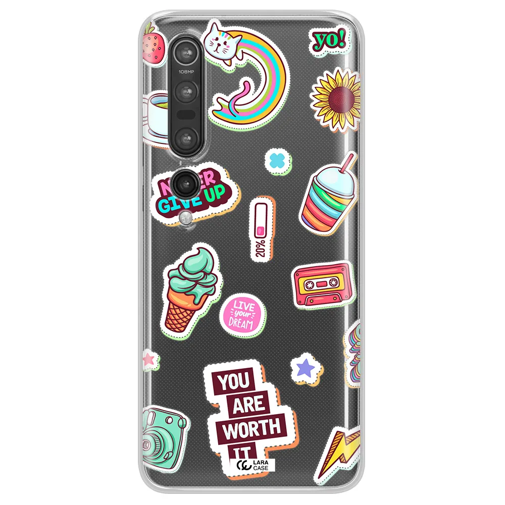 Summer Stickers Xiaomi Mi 10 Pro Clear TPU Case