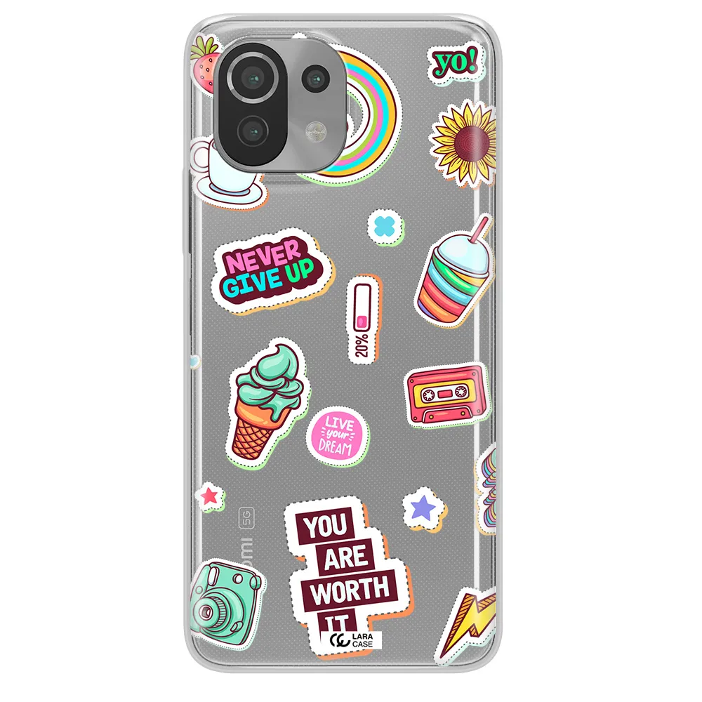 Summer Stickers Xiaomi Mi 11 Lite Clear TPU Case