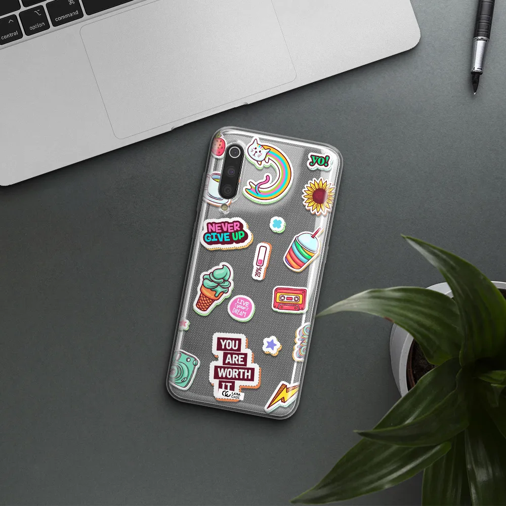Summer Stickers Xiaomi Mi 9 Clear TPU Case