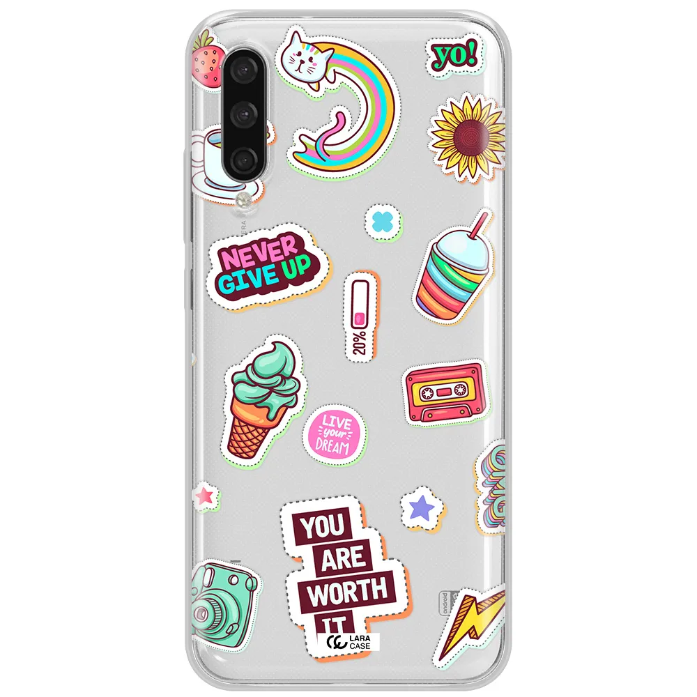 Summer Stickers Xiaomi Mi A3 Clear Tpu Case