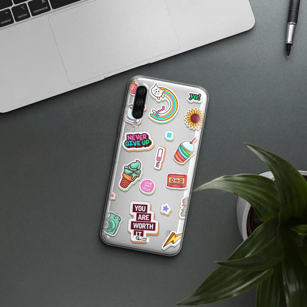 Summer Stickers Xiaomi Mi A3 Clear Tpu Case