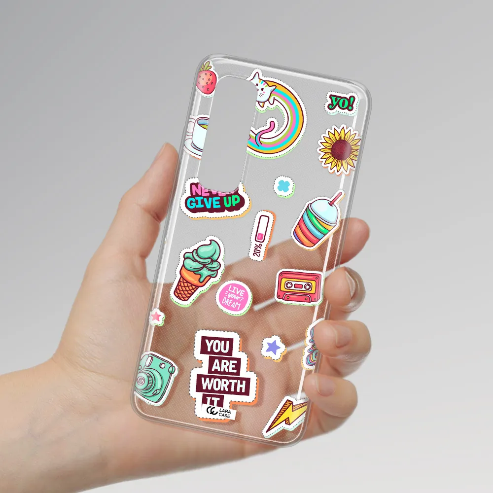 Summer Stickers Xiaomi Mi Note 10 Lite Clear TPU Case
