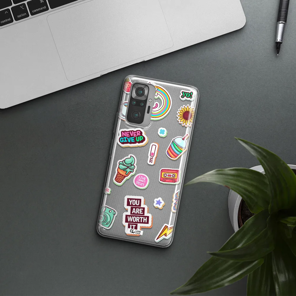 Summer Stickers Xiaomi Note 10 Pro Clear TPU Case