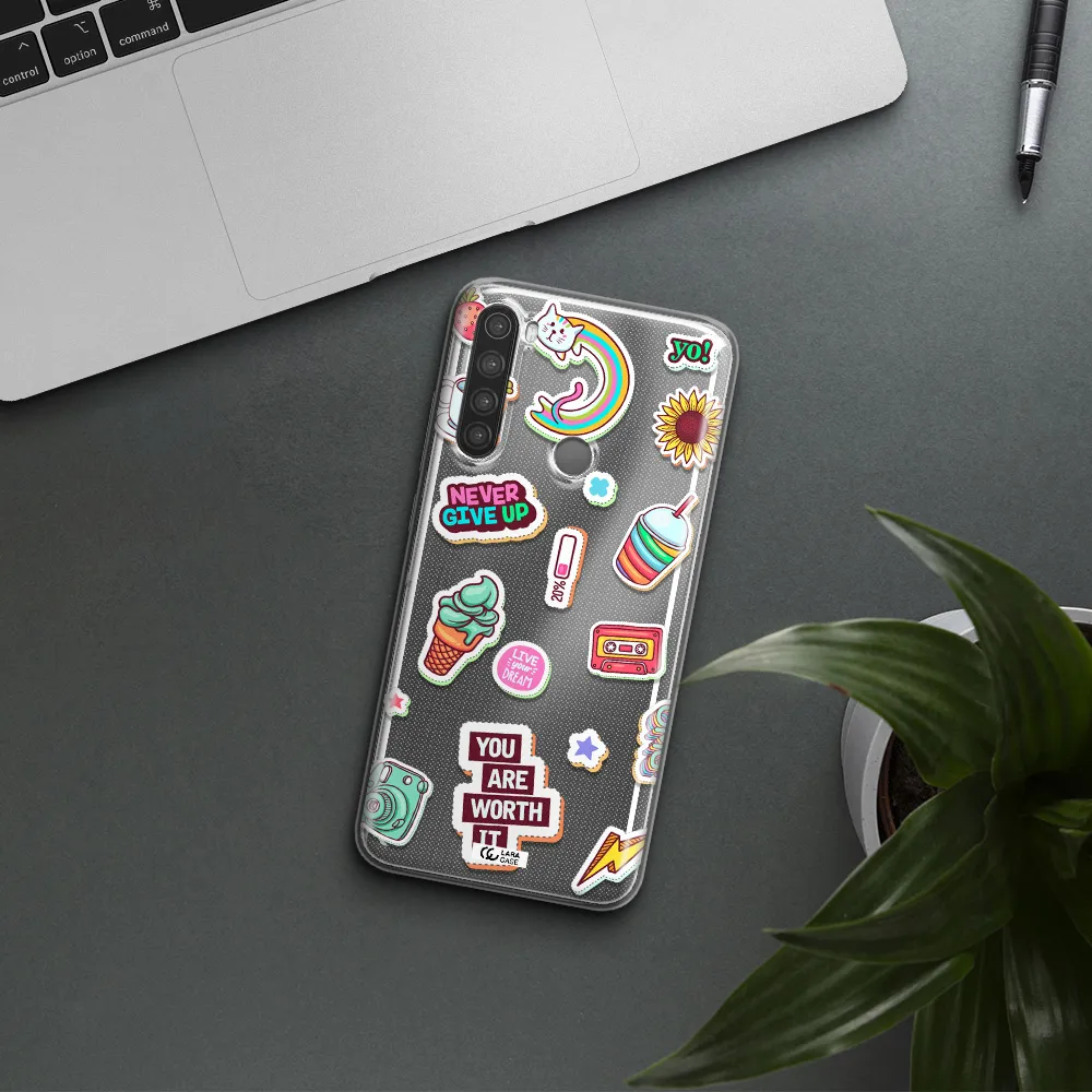 Summer Stickers Xiaomi Note 8 Clear TPU Case
