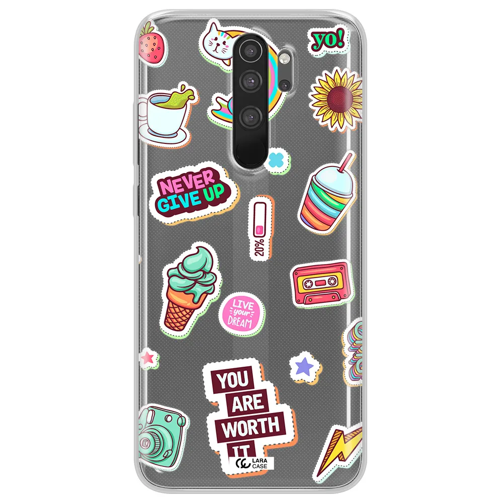 Summer Stickers Xiaomi Note 8 Pro Clear TPU Case