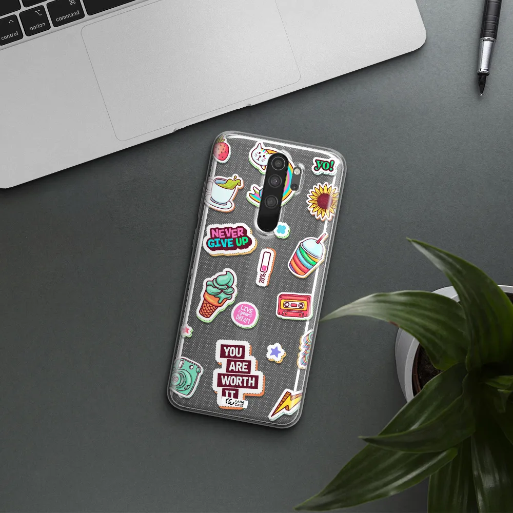 Summer Stickers Xiaomi Note 8 Pro Clear TPU Case