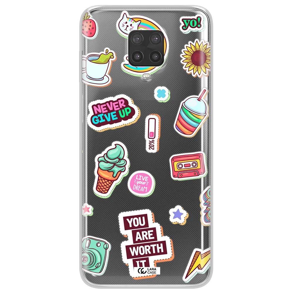 Summer Stickers Xiaomi Note 9 Pro Clear TPU Case