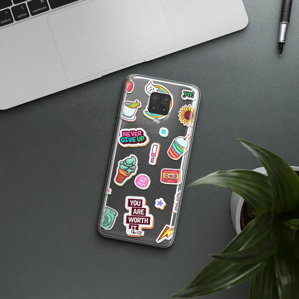 Summer Stickers Xiaomi Note 9 Pro Clear TPU Case
