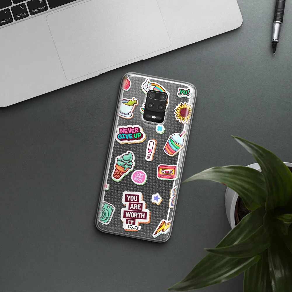 Summer Stickers Xiaomi Note 9S Clear TPU Case