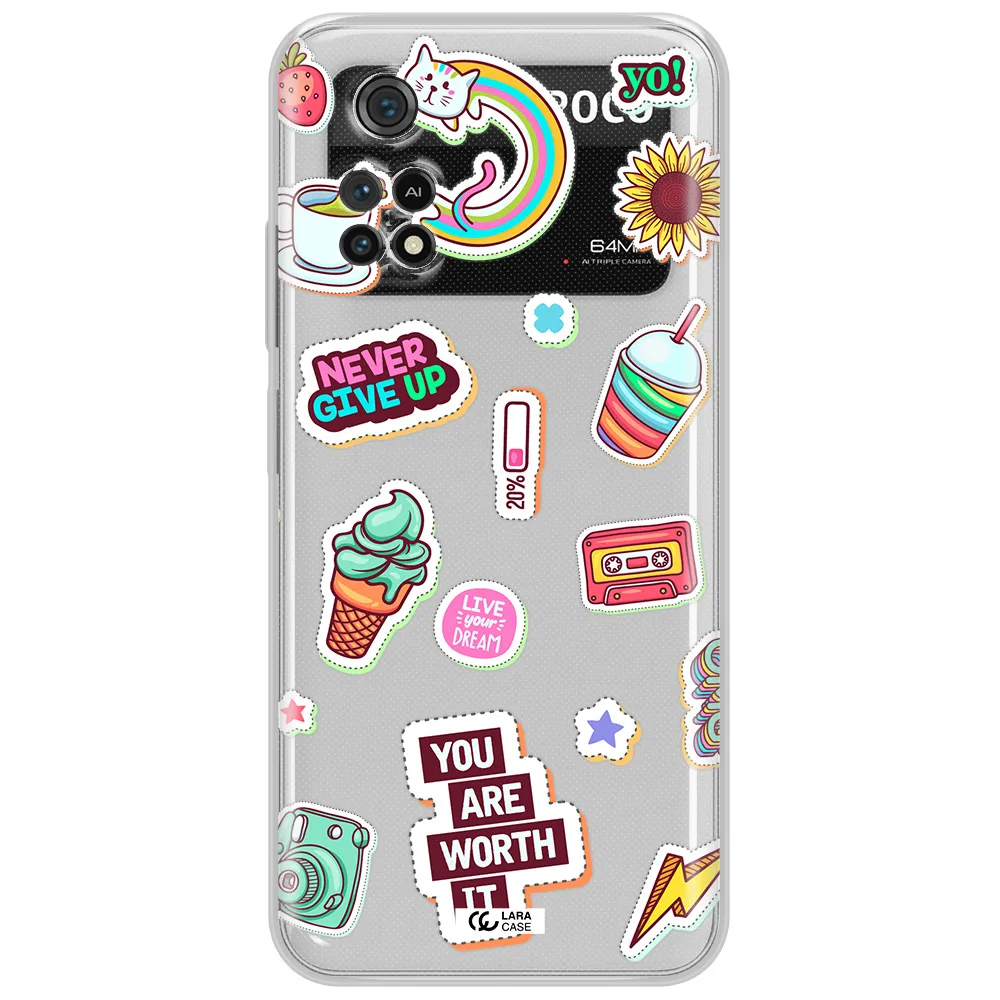 Summer Stickers Xiaomi Poco M4 Pro 4G Clear Tpu Case
