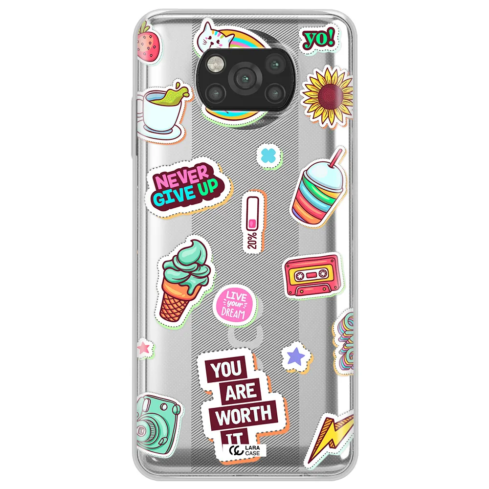 Summer Stickers Xiaomi Poco X3 Clear TPU Case