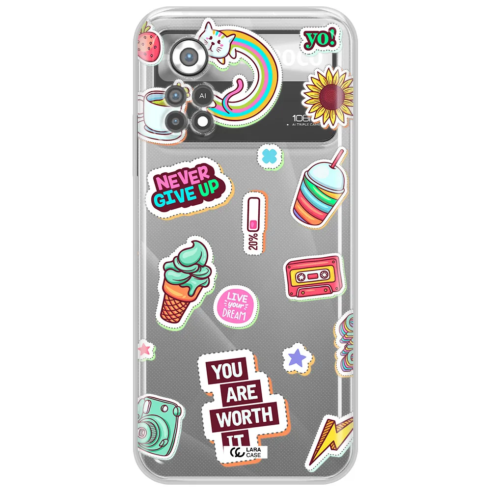 Summer Stickers Xiaomi Poco X4 Pro Clear TPU Case