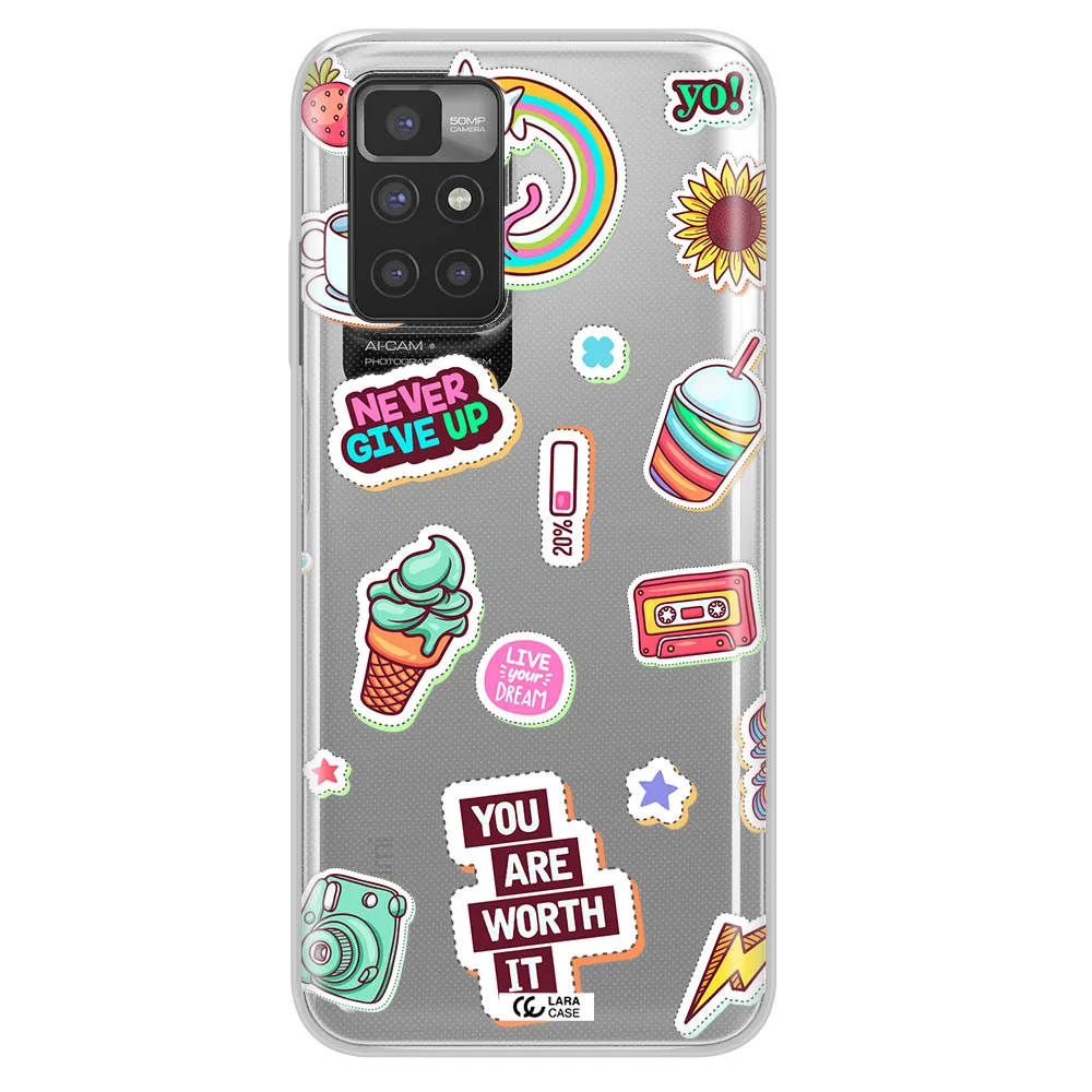 Summer Stickers Xiaomi Redmi 10 Clear TPU Case