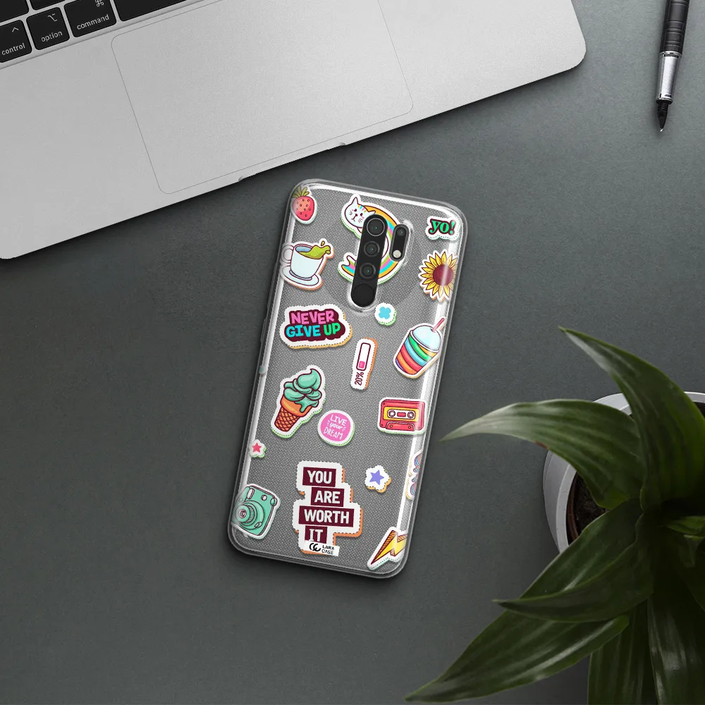 Summer Stickers Xiaomi Redmi 9 Clear TPU Case
