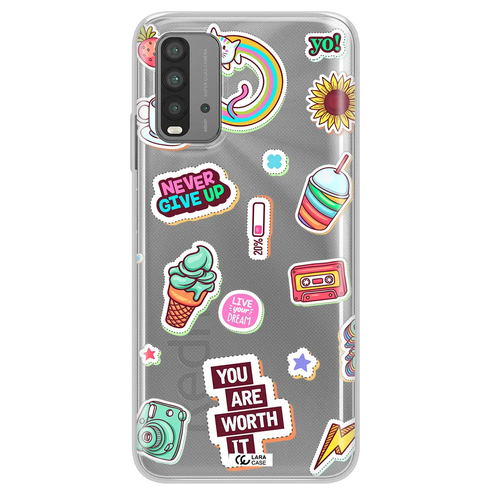 Summer Stickers Xiaomi Redmi 9T Clear TPU Case