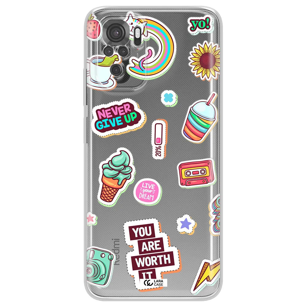 Summer Stickers Xiaomi Redmi Note 10S Clear Tpu Case