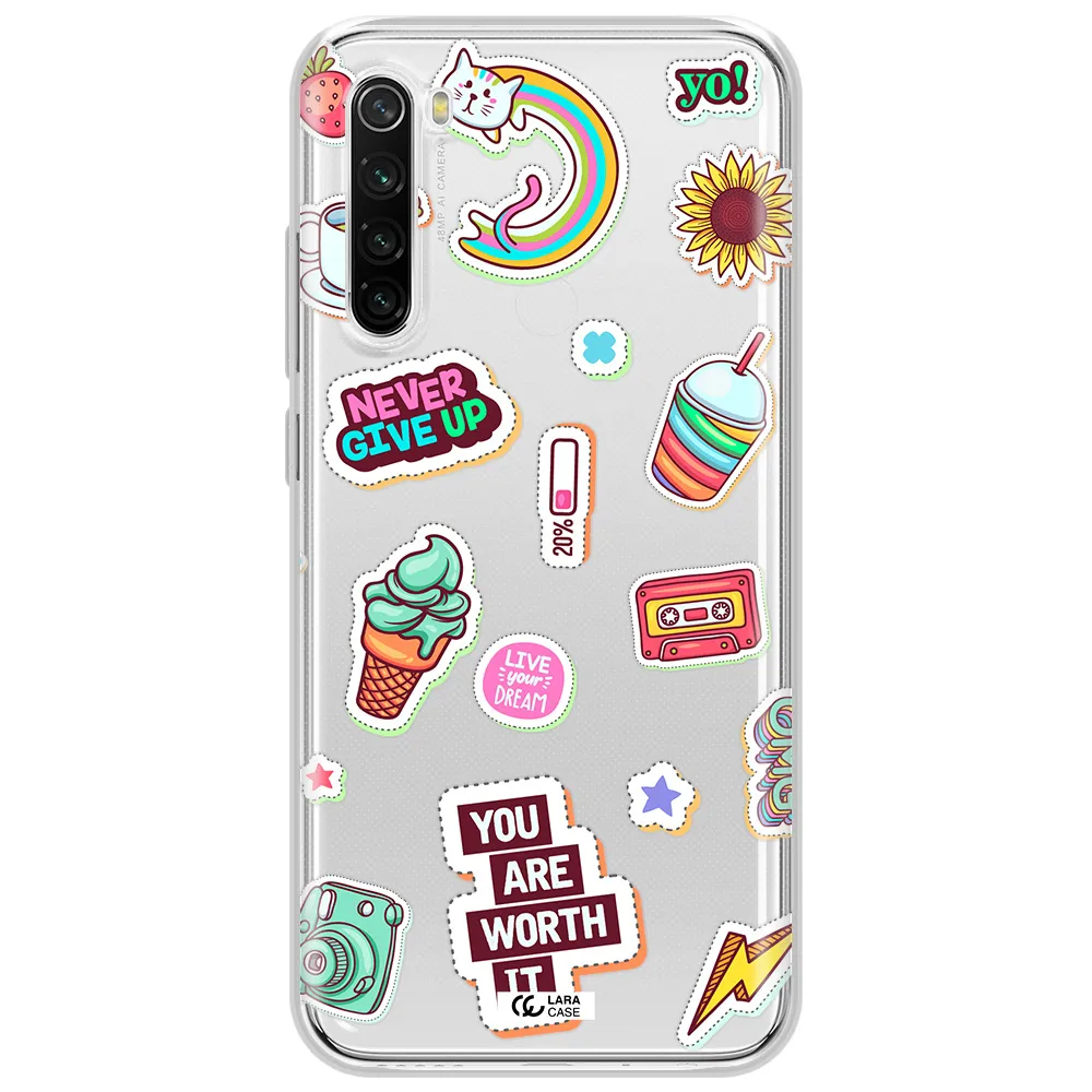Summer Stickers Xiaomi Redmi Note 8T Clear Tpu Case