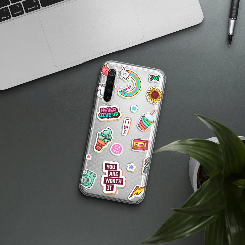 Summer Stickers Xiaomi Redmi Note 8T Clear Tpu Case