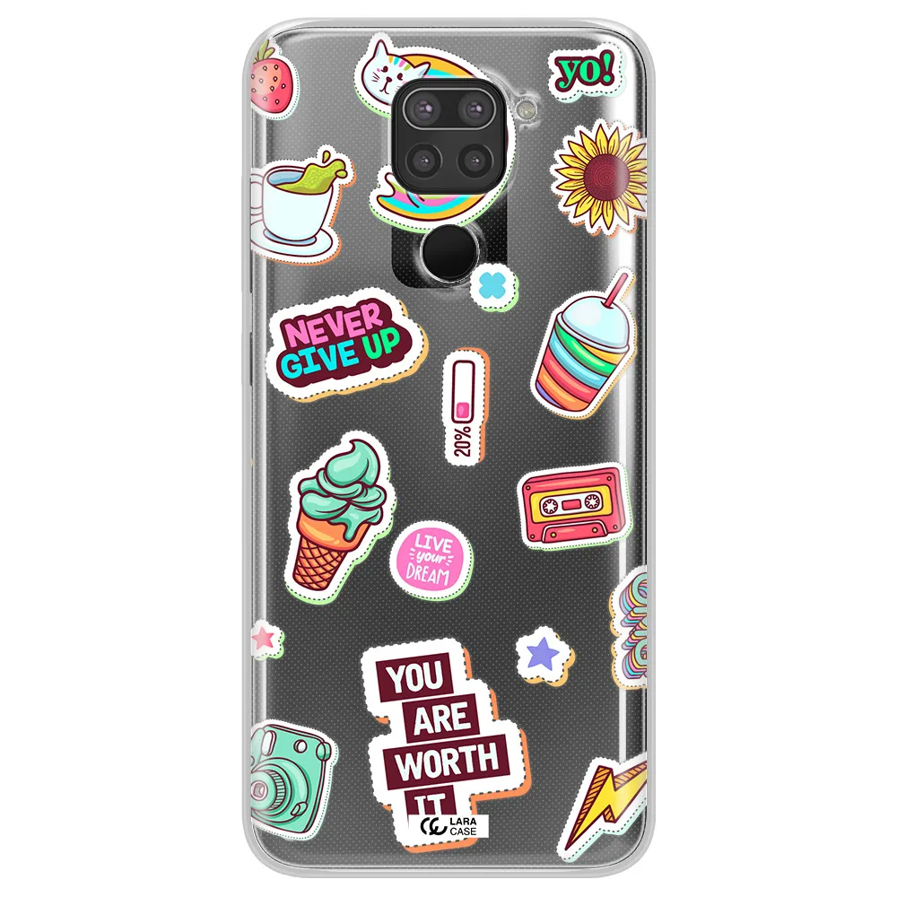 Summer Stickers Xiaomi Redmi Note 9 Clear TPU Case