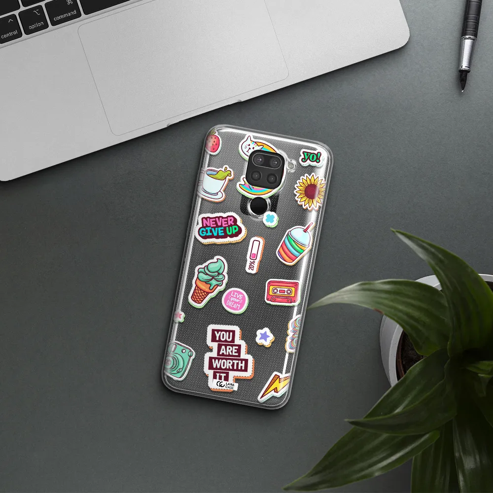 Summer Stickers Xiaomi Redmi Note 9 Clear TPU Case