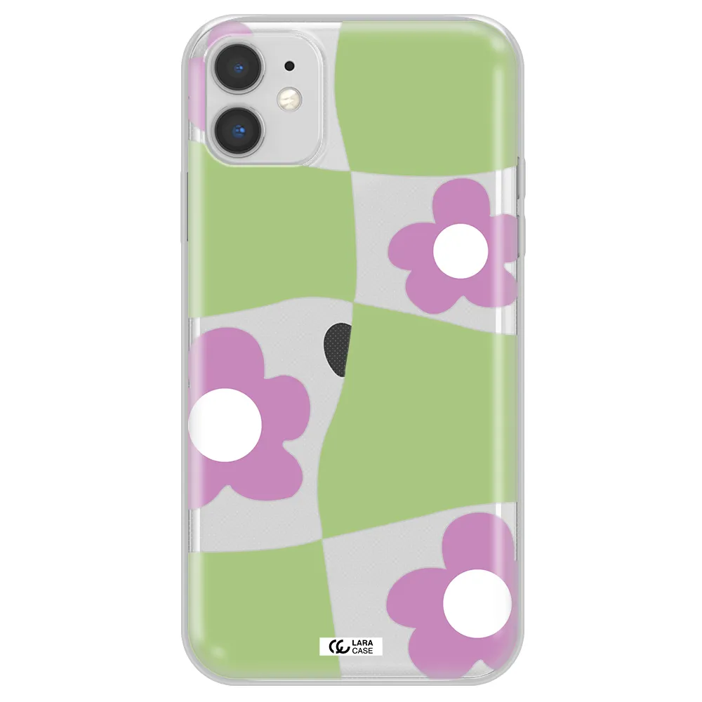 Five Petal Purple Flower Apple iPhone 11 Clear TPU Case