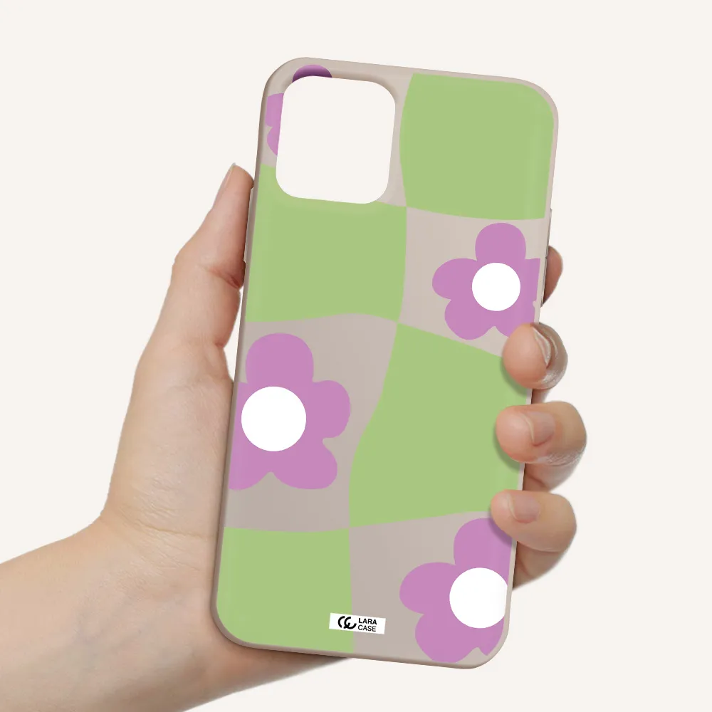Five Petal Purple Flower Apple iPhone 11 pro Silicone Stone Case