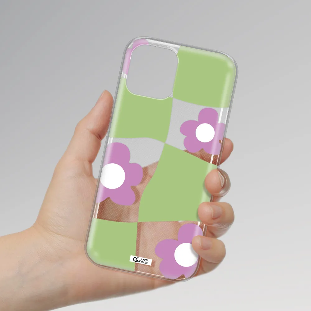 Five Petal Purple Flower Apple iPhone 12 pro Clear TPU Case