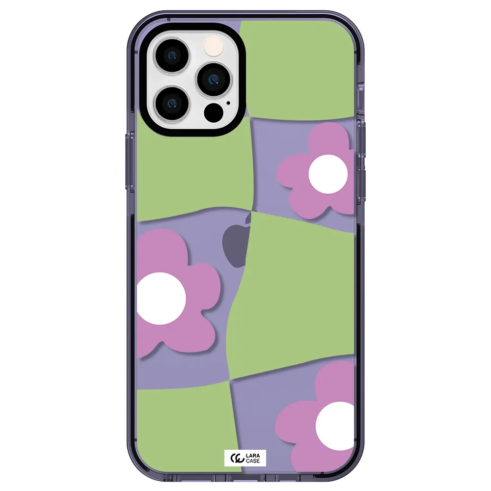 Five Petal Purple Flower Apple iPhone 12 pro impact Lilac Case