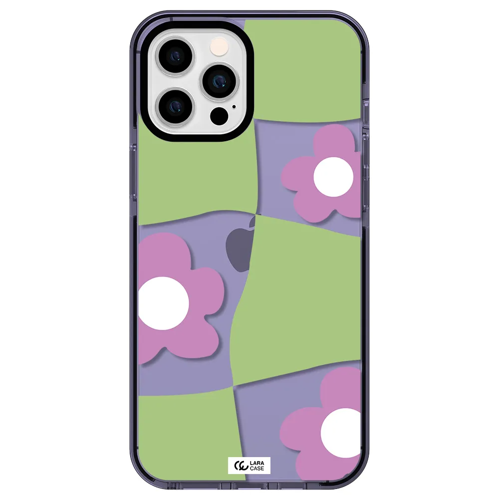 Five Petal Purple Flower Apple iPhone 12 pro max impact Lilac Case