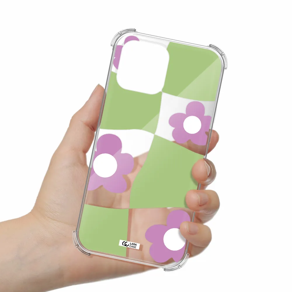 Five Petal Purple Flower Apple iPhone 13 Pro Max Clear PC Case