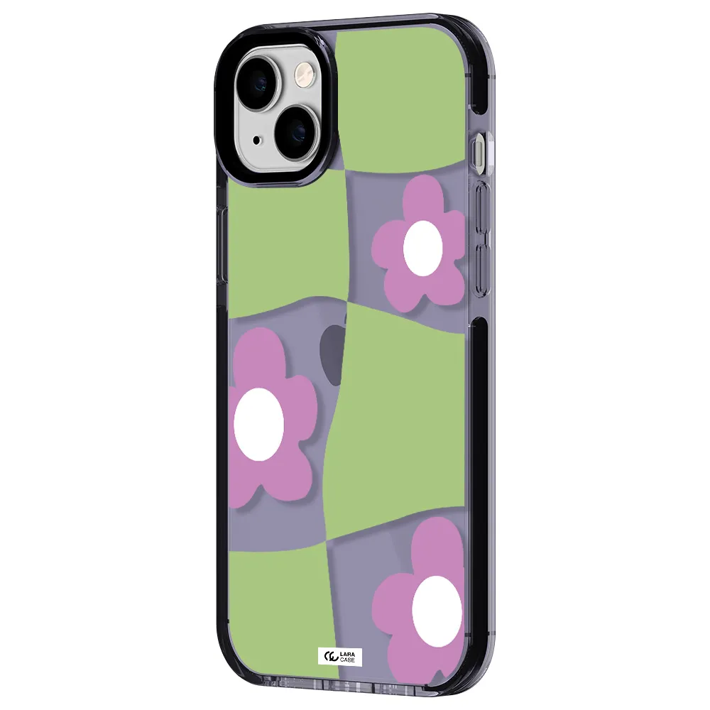 Five Petal Purple Flower Apple iPhone 14 plus impact Lilac Case