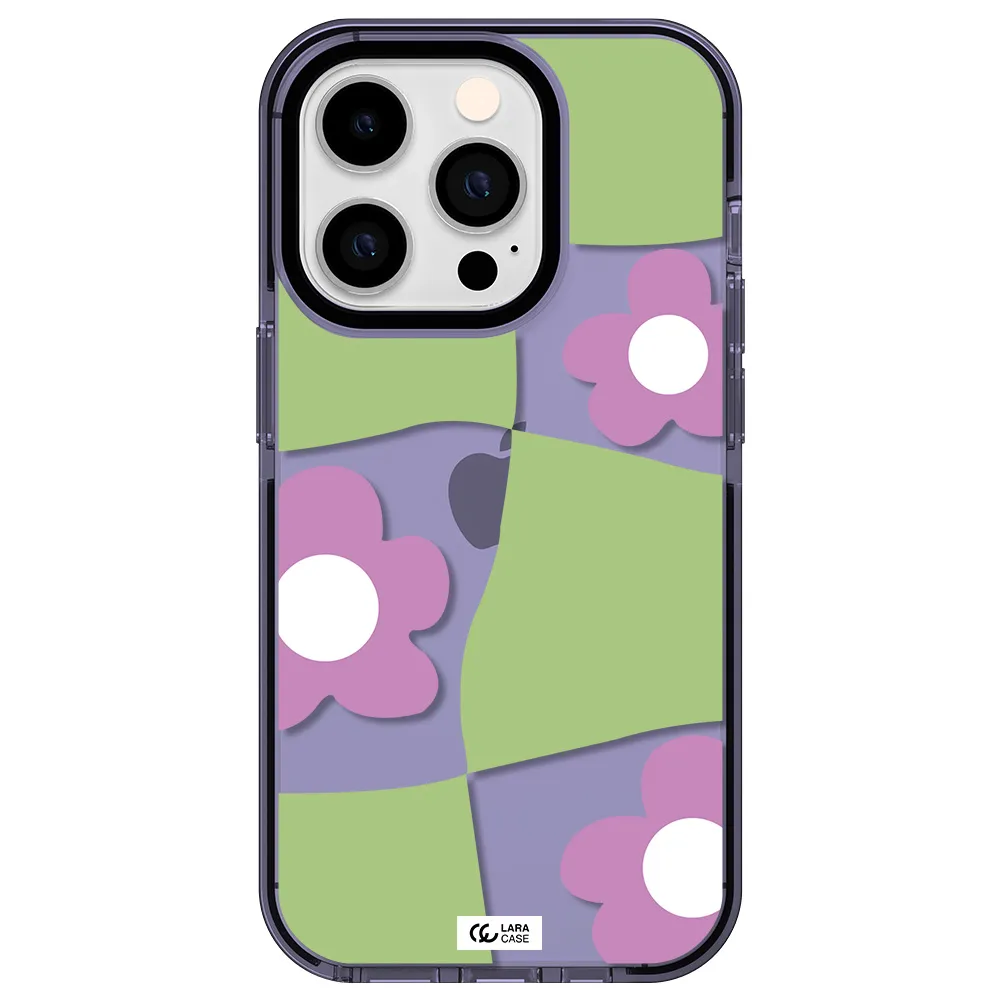 Five Petal Purple Flower Apple iPhone 14 pro impact Lilac Case