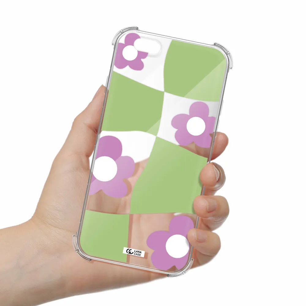 Five Petal Purple Flower Apple iPhone 6 Clear PC Case