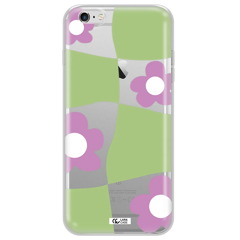 Five Petal Purple Flower Apple iPhone 6S Clear TPU Case
