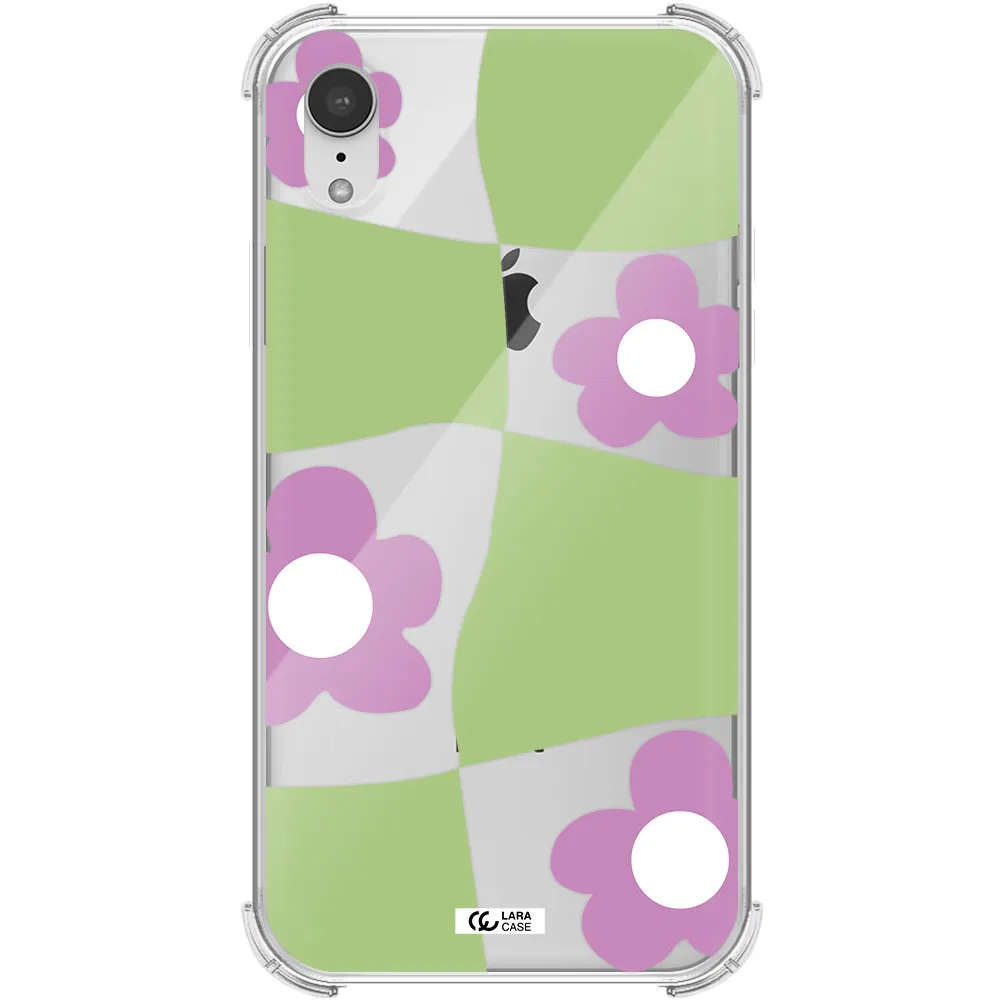 Five Petal Purple Flower Apple iPhone XR Clear PC Case