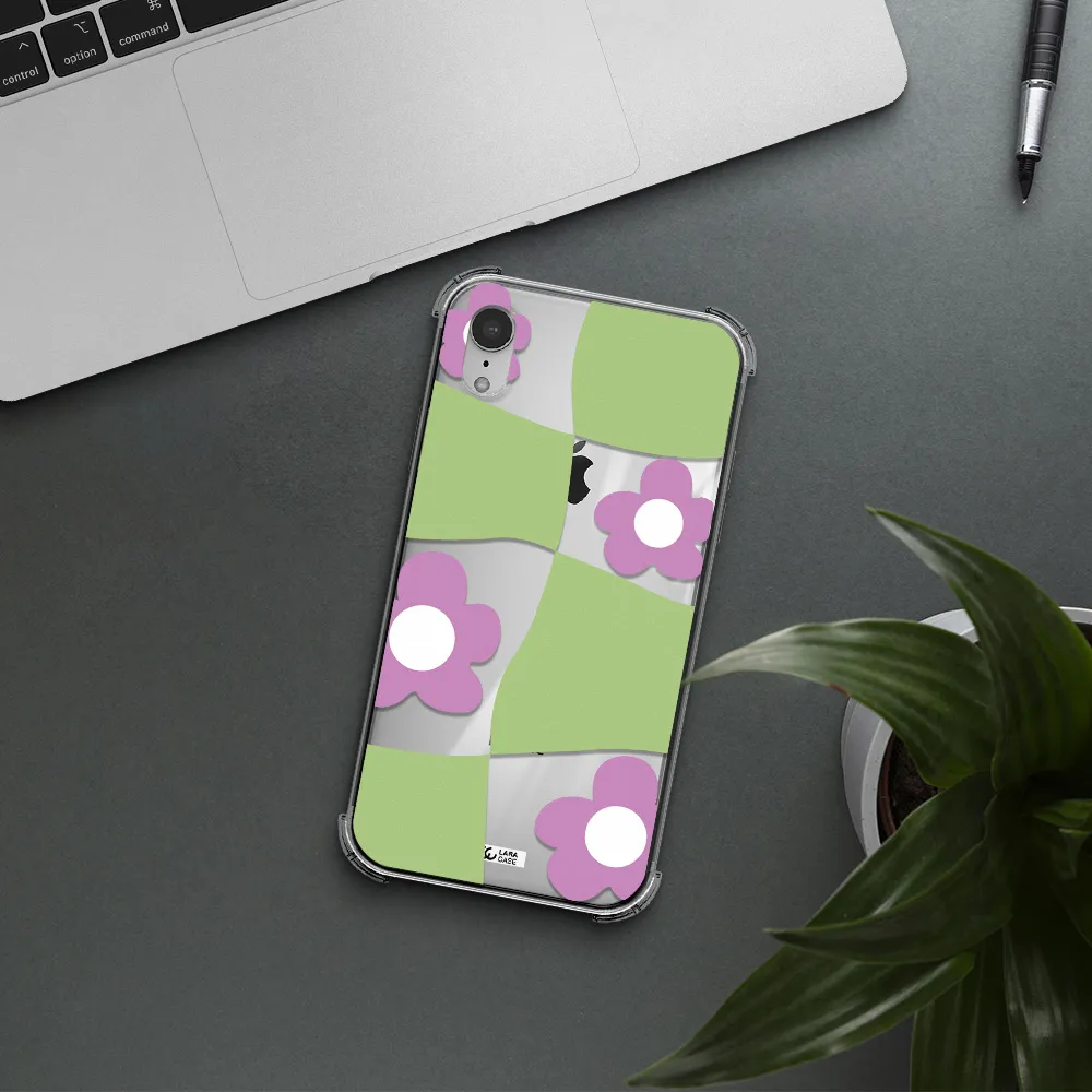 Five Petal Purple Flower Apple iPhone XR Clear PC Case