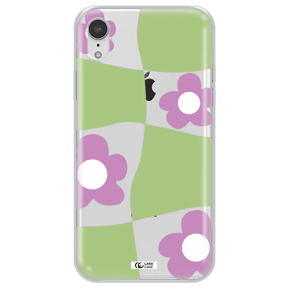 Five Petal Purple Flower Apple iPhone XR Clear TPU Case