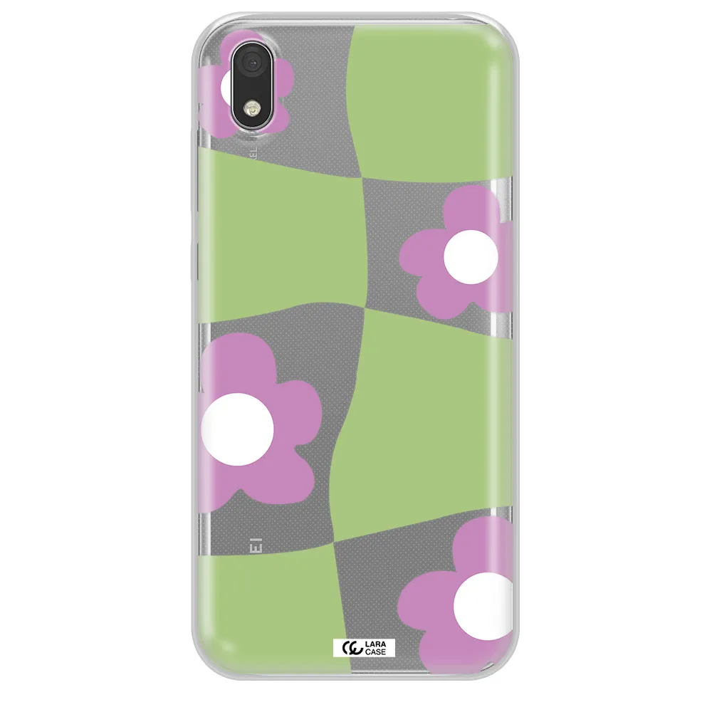 Five Petal Purple Flower Huawei Honor 8S Clear TPU Case