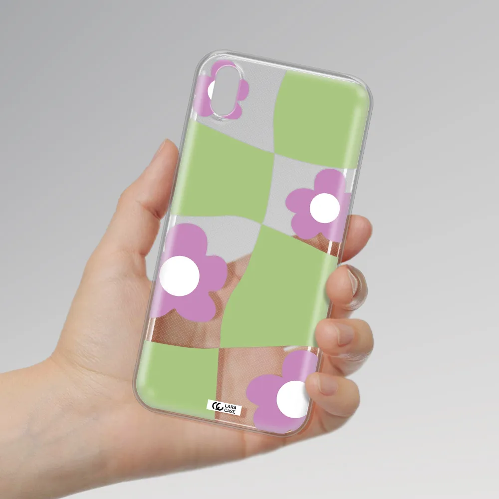 Five Petal Purple Flower Huawei Honor 8S Clear TPU Case