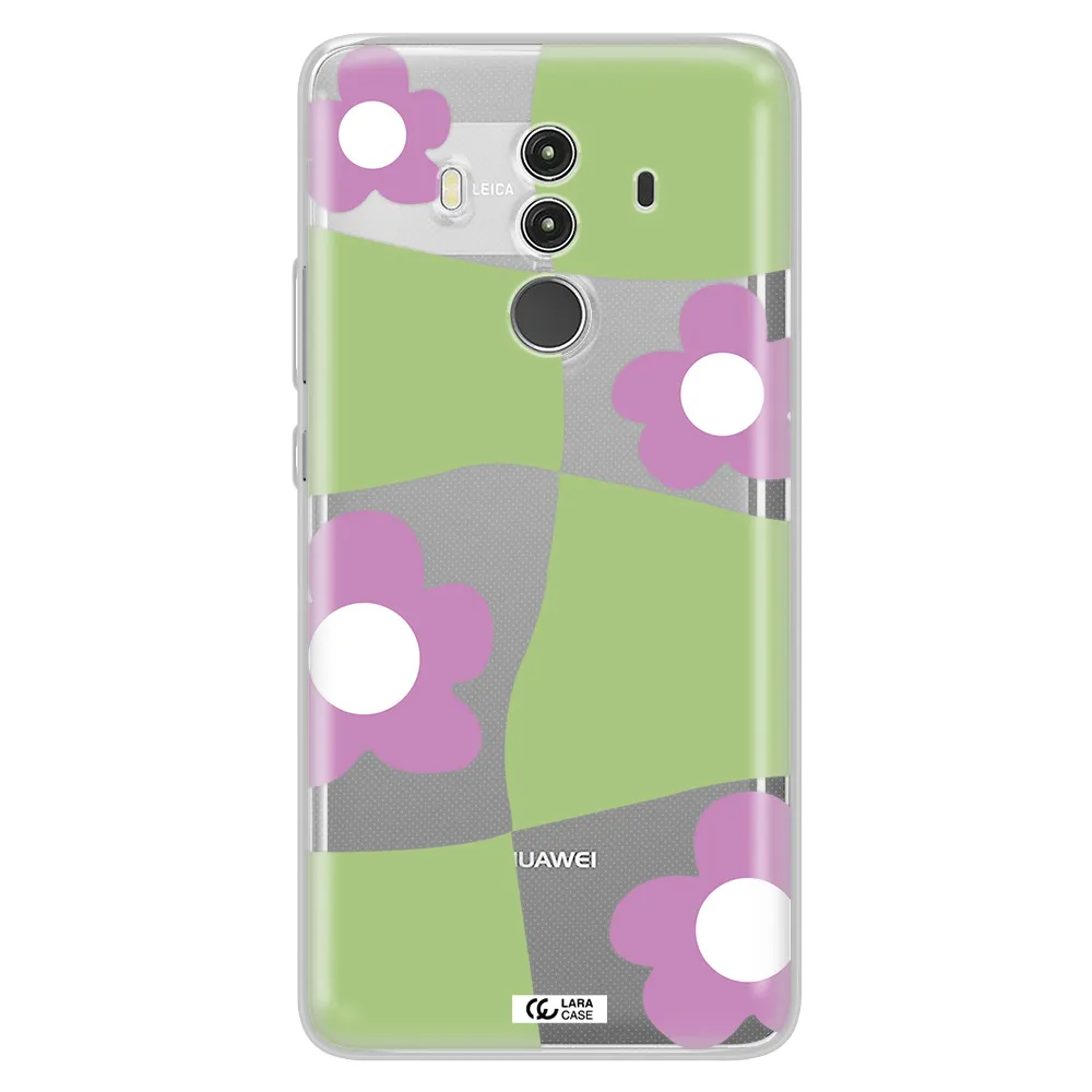 Five Petal Purple Flower Huawei Mate 10 Clear TPU Case