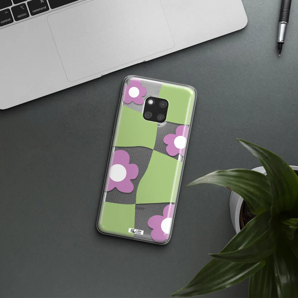 Five Petal Purple Flower Huawei Mate 20 Pro Clear TPU Case