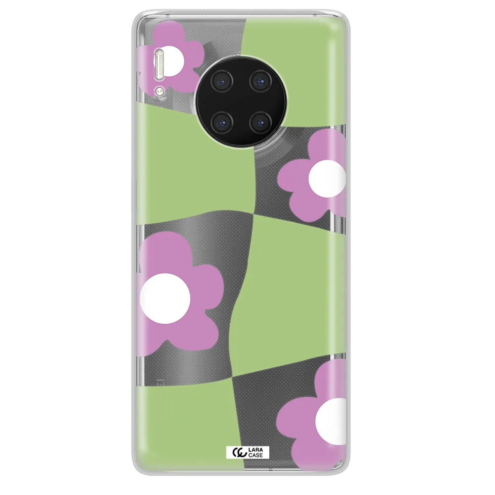 Five Petal Purple Flower Huawei Mate 30 Pro Clear TPU Case
