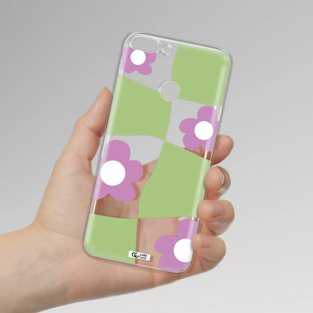 Five Petal Purple Flower Huawei P Smart 2017 Clear TPU Case