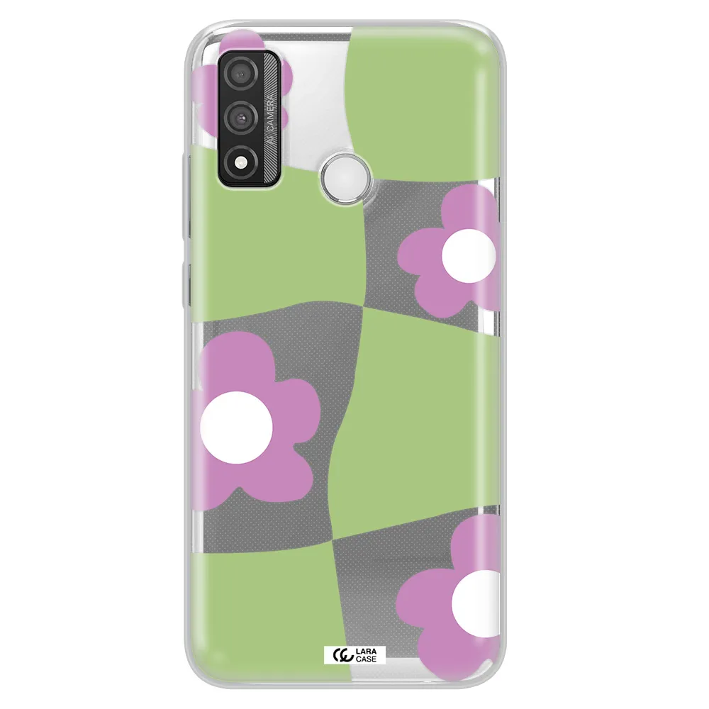 Five Petal Purple Flower Huawei P Smart 2020 Clear TPU Case