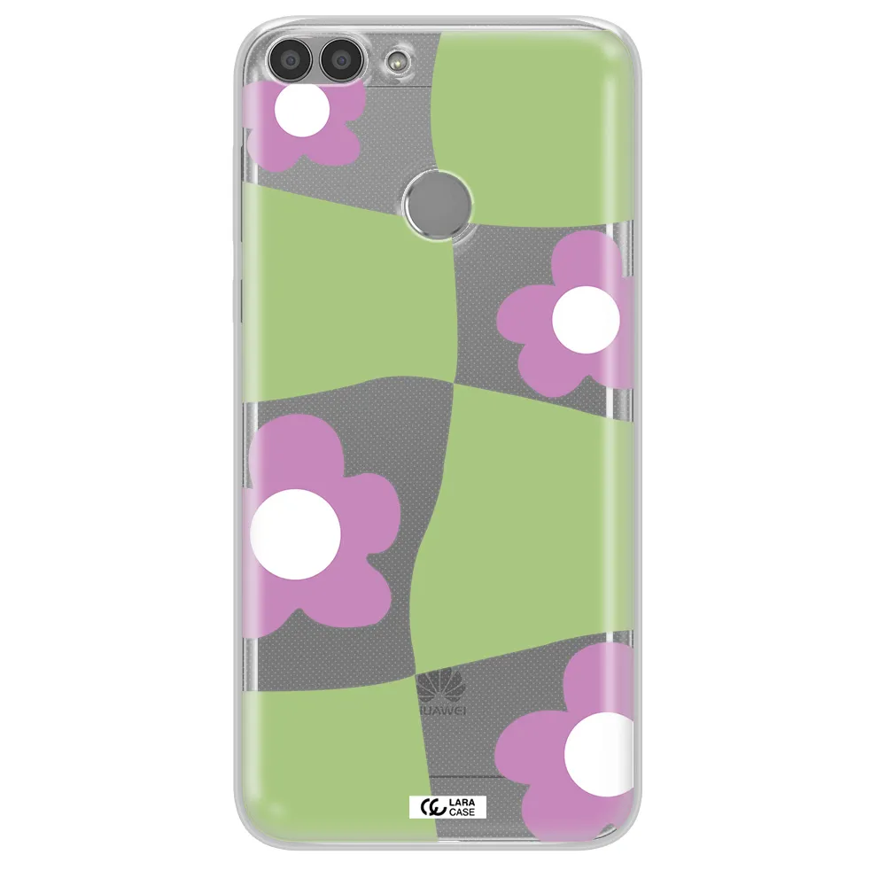 Five Petal Purple Flower Huawei P Smart Clear TPU Case