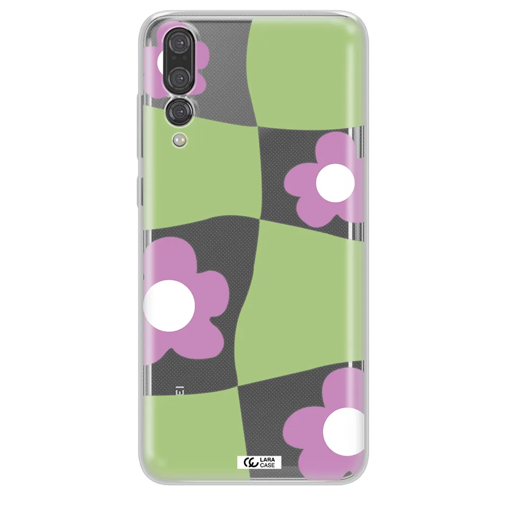 Five Petal Purple Flower Huawei P20 Pro Clear TPU Case