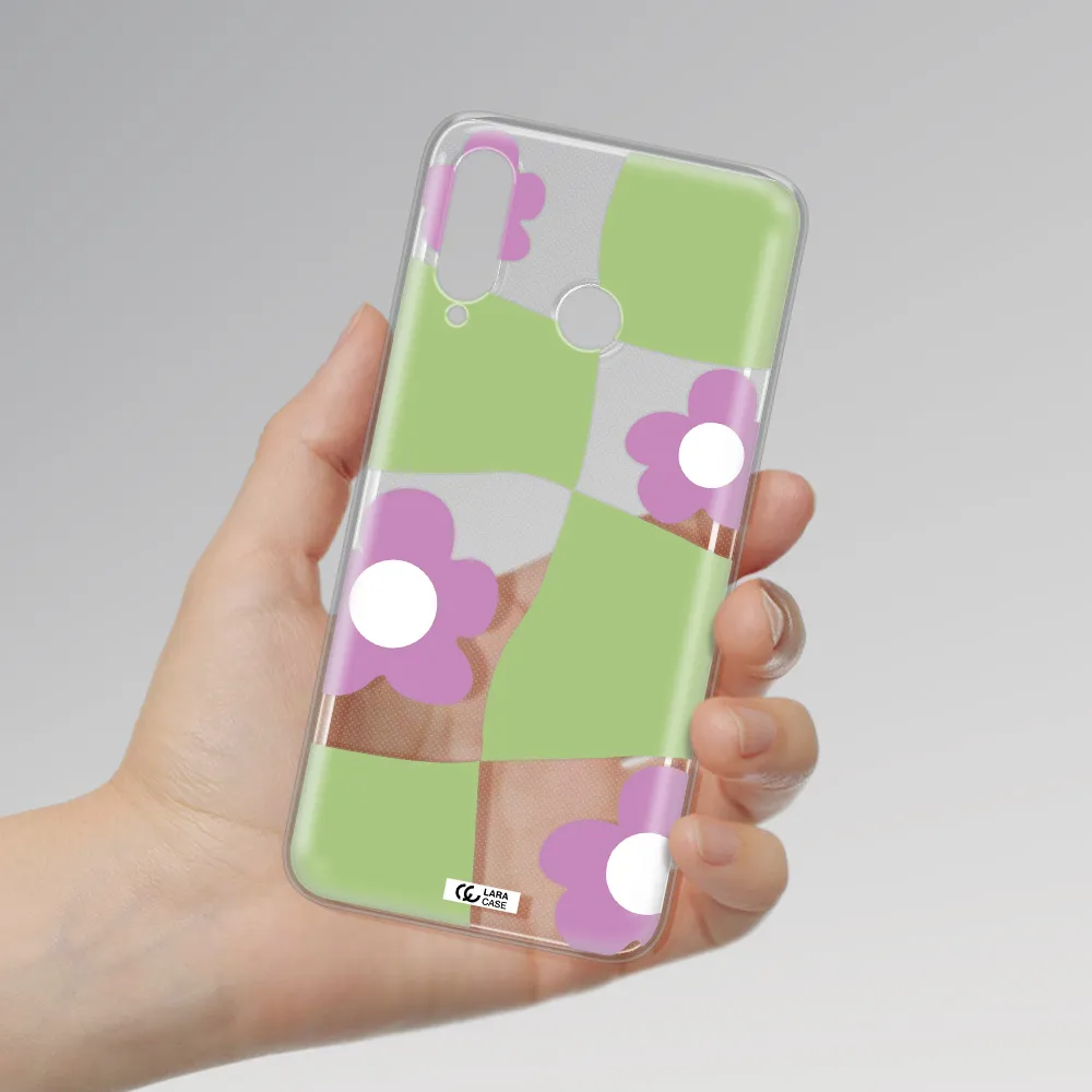 Five Petal Purple Flower Huawei P30 Lite Clear TPU Case