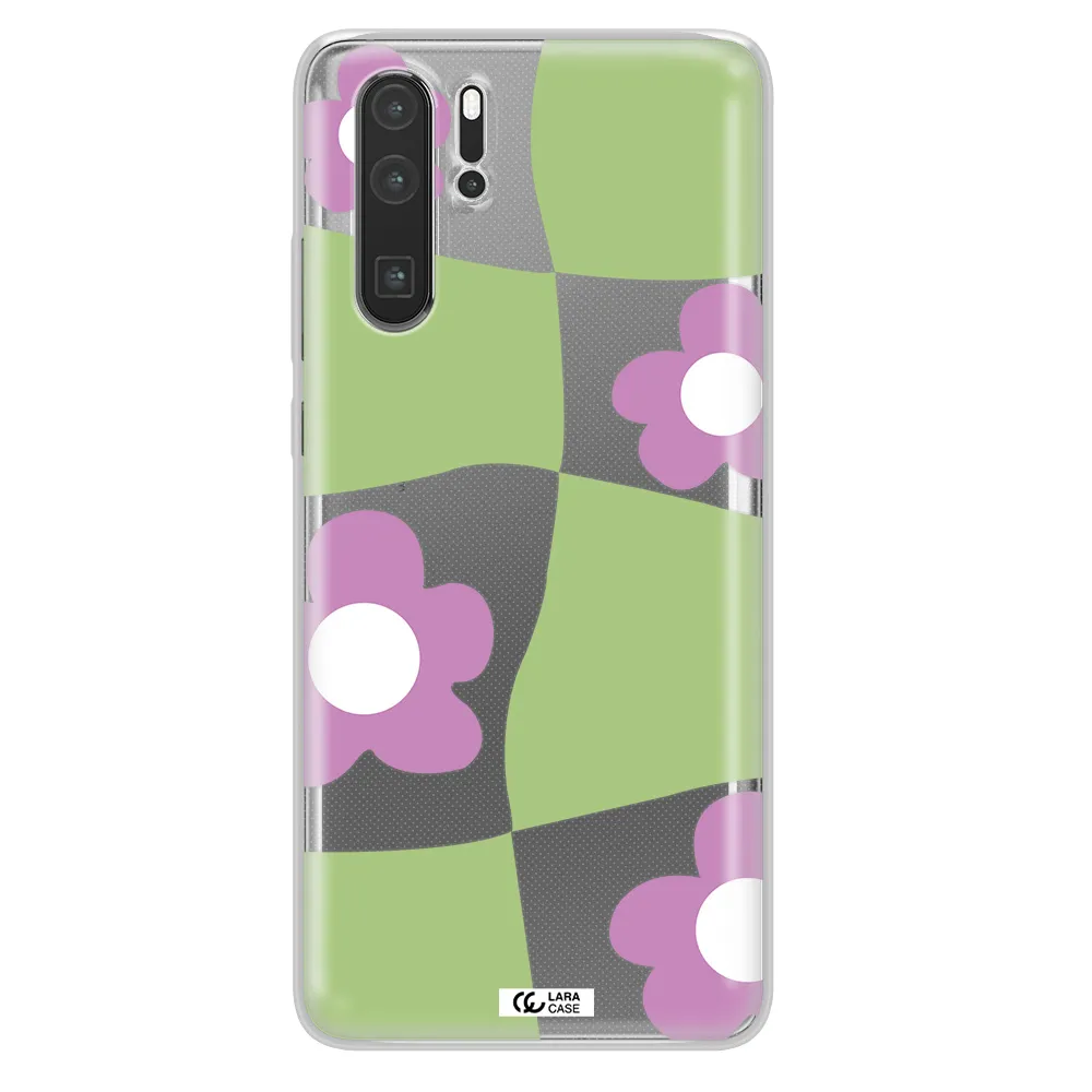 Five Petal Purple Flower Huawei P30 Pro Clear TPU Case