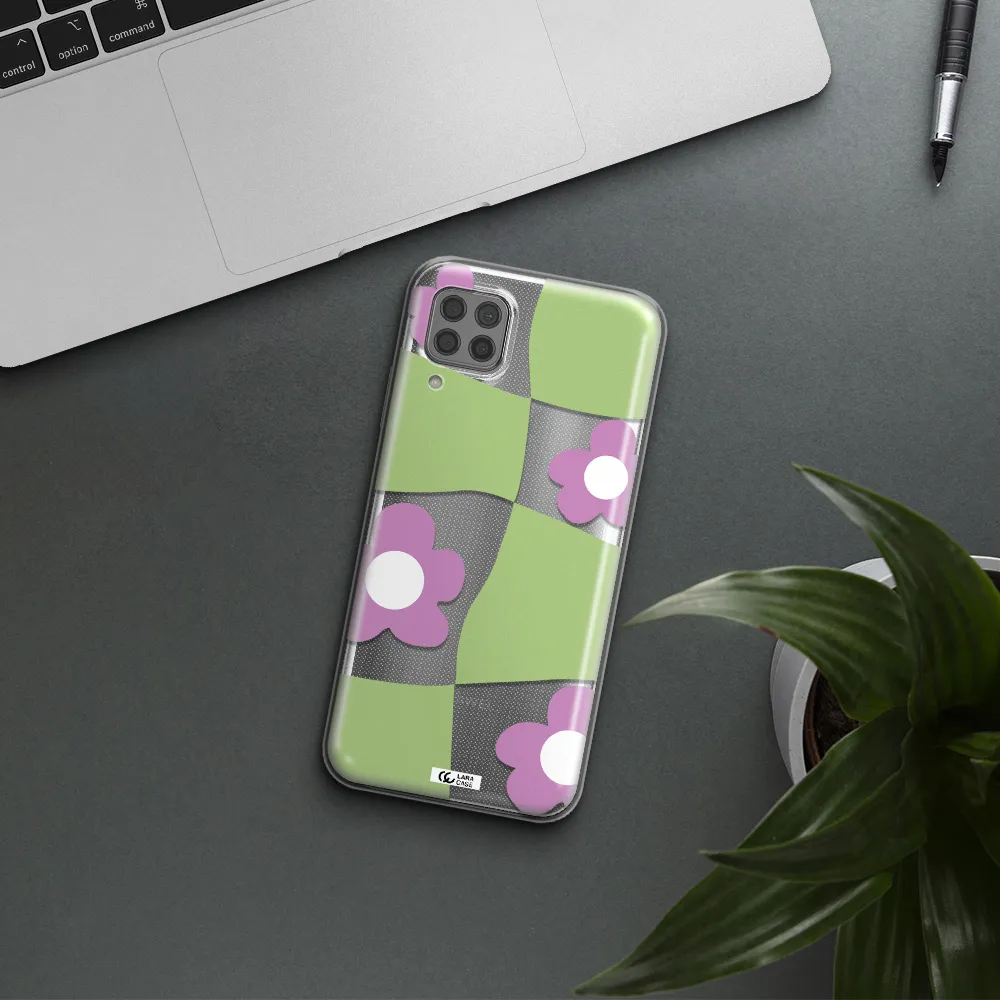 Five Petal Purple Flower Huawei P40 Lite Clear TPU Case