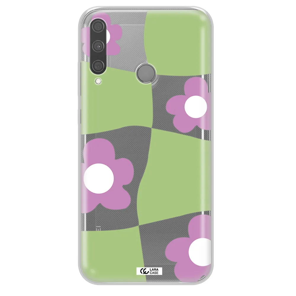 Five Petal Purple Flower Huawei P40 Lite E Clear TPU Case